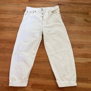 Agolde Luna Barrel Jeans in White